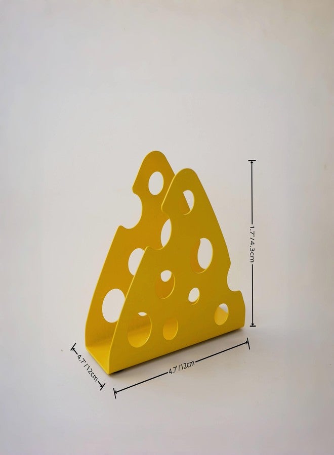 Yeaco Metal Cute Yellow Cheese Silhouette Tabletop Napkin Holder For Table/Freestanding Tissue Dispenser - Image 3