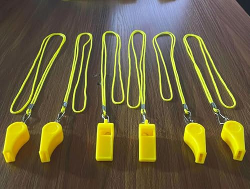 DYBADYSA 20 Pcs Yellow Plastic Loud Whistles with Lanyard for Referee Coaches Basketball Football Sports Training Game Event Lifeguard Survival Emergency Fun School Kids Tool Set Suppliers - Image 3