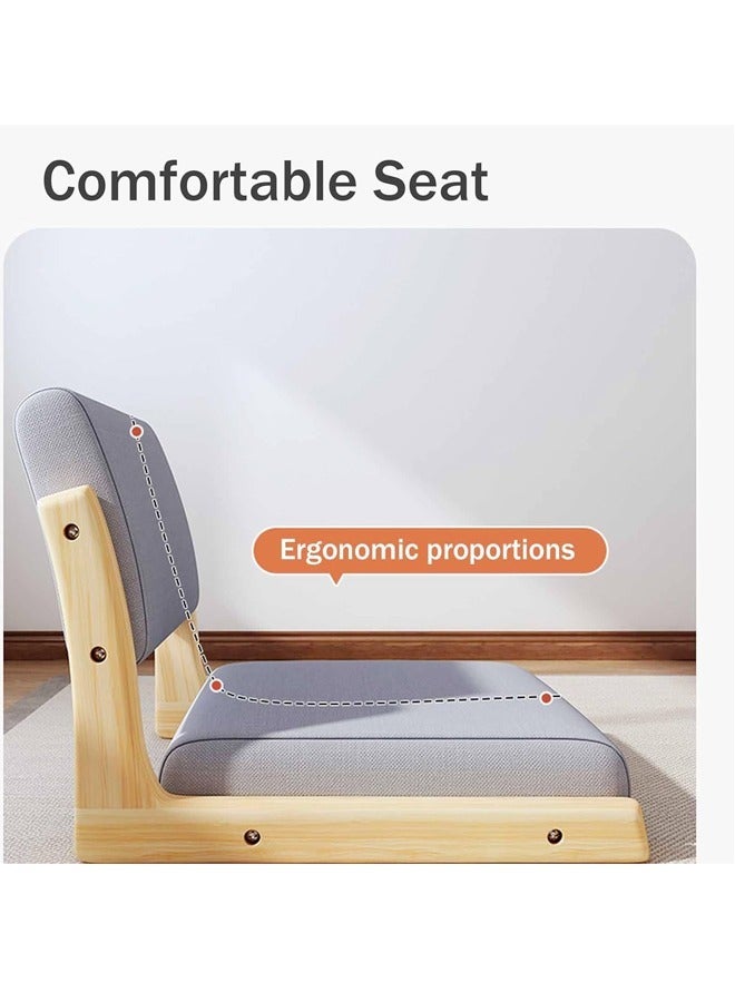 C&C Home 1-Piece Modern Style Japanese Design Back Support Cushion Seat Tatami Chair Legless Portable Floor Chair for Living Room Outdoor Picnic 45x48x36 cm  - Image 4