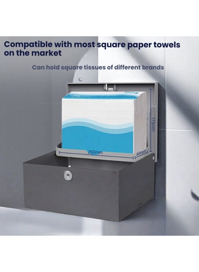 إنترهاسا! صندوق مناشف ورقية سميك مثبت على الحائط تخزين واسع للغاية بناء متين وأسلوب أنيق لرفع كل مساحة - Image 2