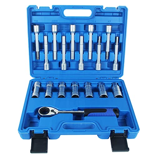 UTMALL 18PCS Steering Hub Suspension Shock Absorber Strut Nut Removal Tool Socket Kit - Image 1