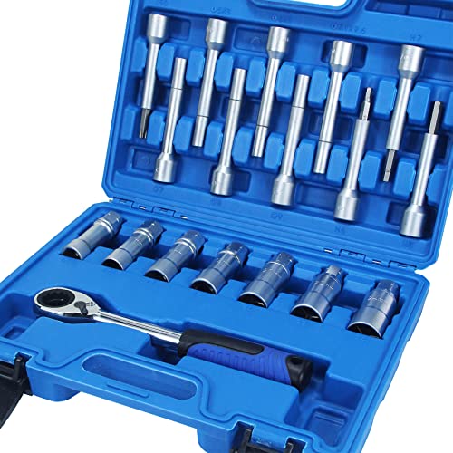 UTMALL 18PCS Steering Hub Suspension Shock Absorber Strut Nut Removal Tool Socket Kit - Image 3