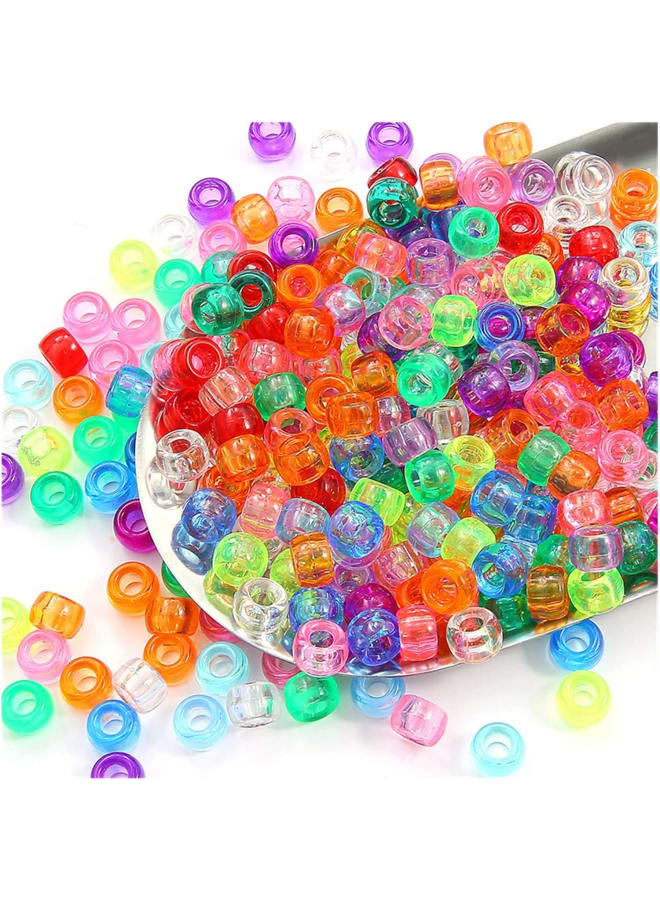 NZNB bead 100Pcs 6x9mm Transparent Plastic Beads Acrylic Spacer Loose Beads for Garment Clothing Decoration Jewelry Making Accessories DIY Personality fashion (Color : Dark Purple)  - Image 2