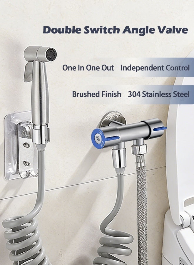 GT Stainless Steel Three-Way Multi-Function Faucet Valve - 1/2 Inch Thread (4-Point Thread), Silver - Image 2