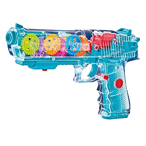 VGRASSP Concept Musical Transparent Glow Gear Gun with 3D Lights and Music Pretend Play Toy Gun for 2 to 5 Year Kids Baby Toy, Multi Color (Transparent Gun) - Image 5