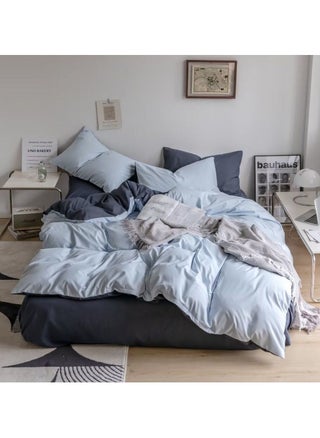Blue and Dark Gray