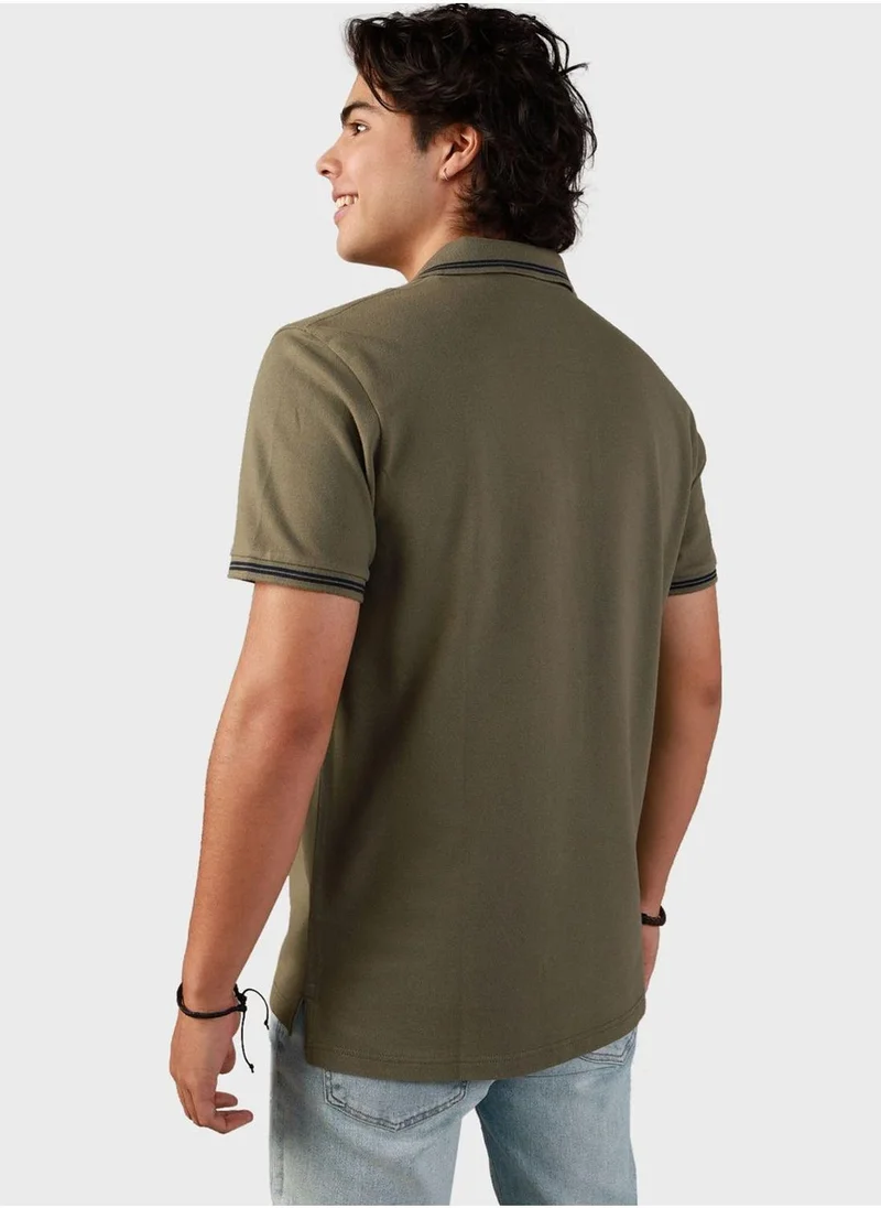 American Eagle Logo Pique Polo