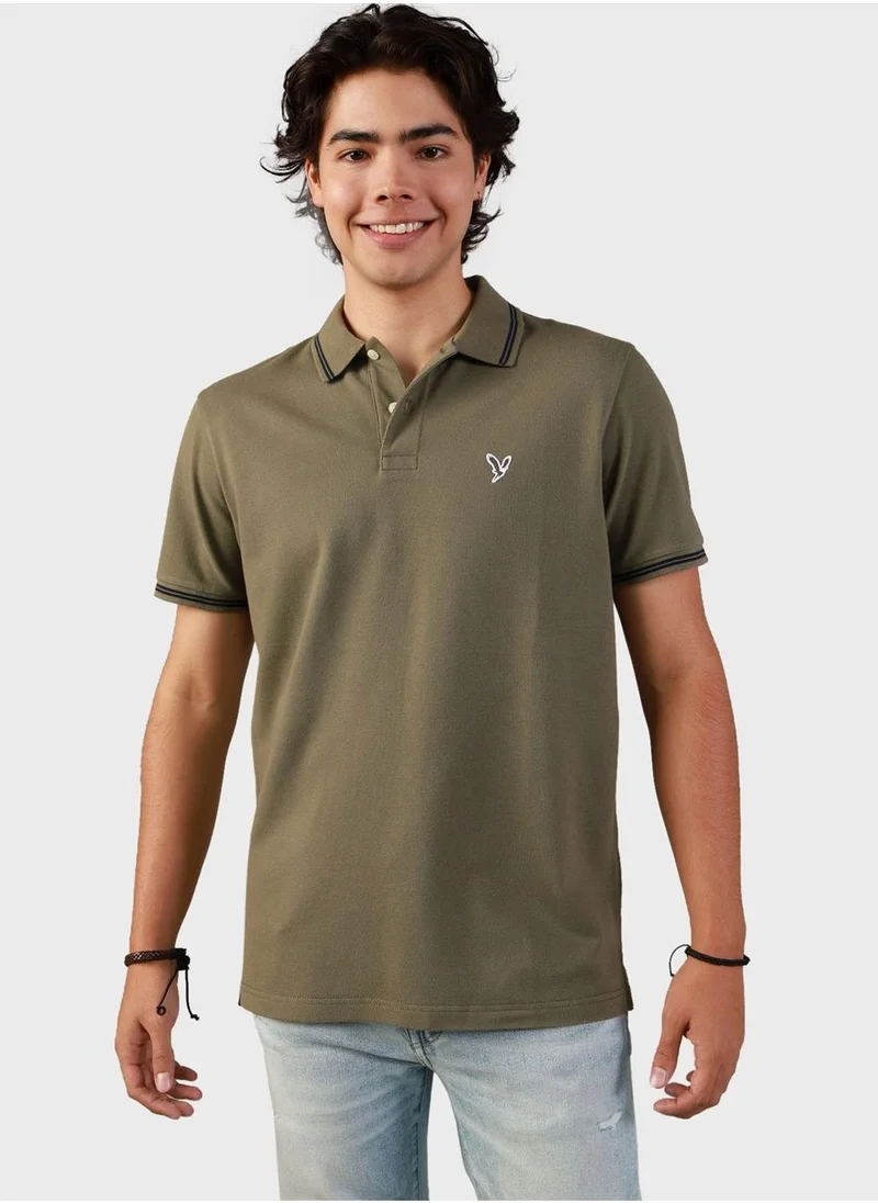 American Eagle Logo Pique Polo