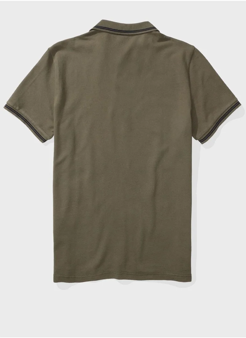 American Eagle Logo Pique Polo