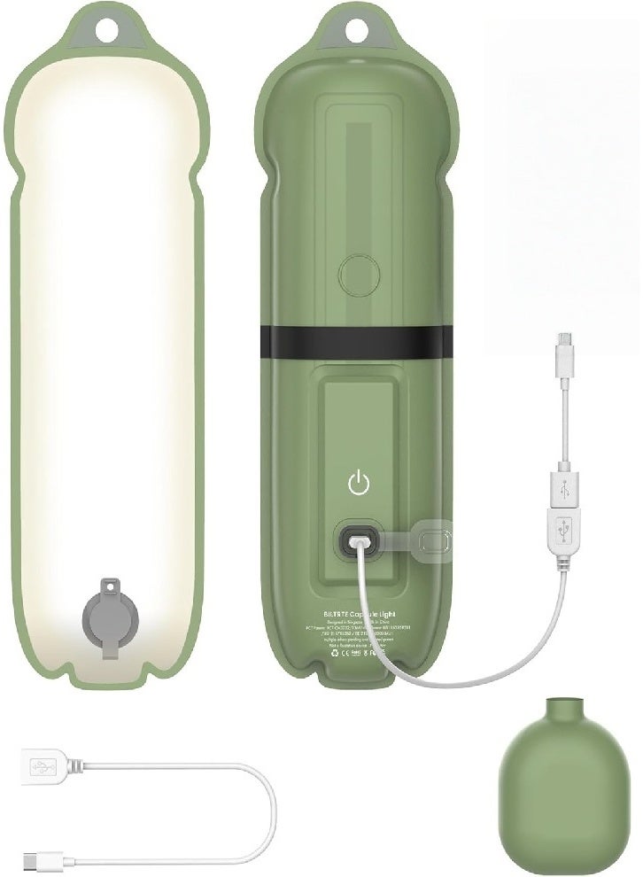 فانوس تخييم قابل لإعادة الشحن، 4 أوضاع إضاءة قابلة للطي والنفخ، ضوء خيمة محمول مقاوم للماء IP66 للاستخدام الداخلي والخارجي في حالات انقطاع التيار الكهربائي في حالات الطوارئ، والمشي لمسافات طويلة، وحمل حقائب الظهر، وصيد الأسماك - Image 2