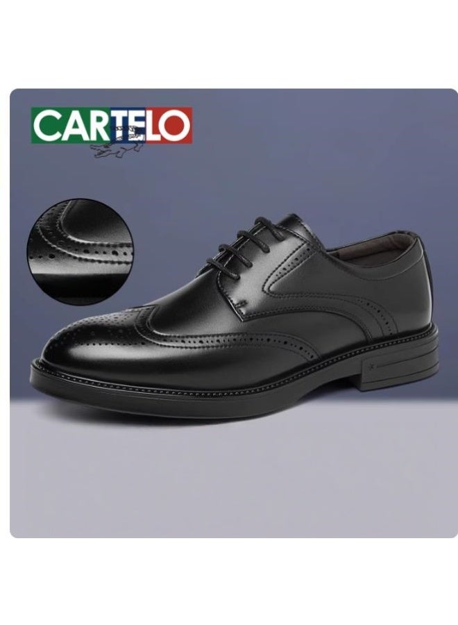 CARTELO New Brogue Leather Shoes With Ancient Fashion Trend - Image 1