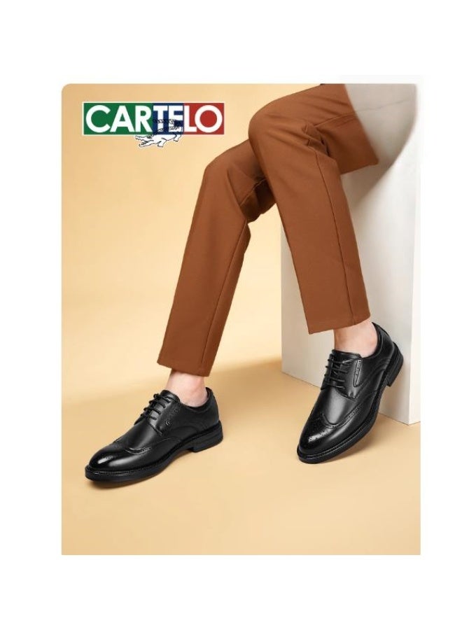 CARTELO New Brogue Leather Shoes With Ancient Fashion Trend - Image 2
