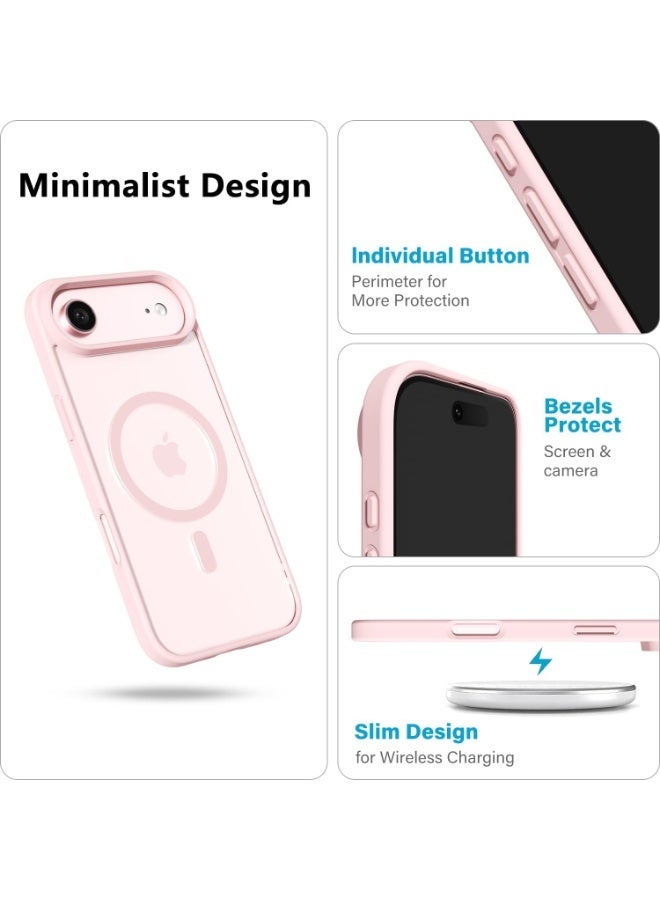 ACLIX Clear Magnetic Case for iPhone 17 Air, Compatible iphone 17 Air with MagSafe, Translucent Back Shockproof Phone Cover, (Pink) - Image 4