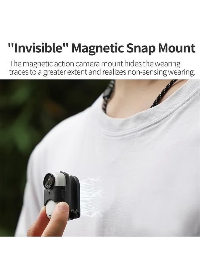 سني لايف حامل مغناطيسي لكاميرا Insta360 GO 3S/GO 3 – قاعدة مكتبية، حامل رقبة، ومشبك - Image 3