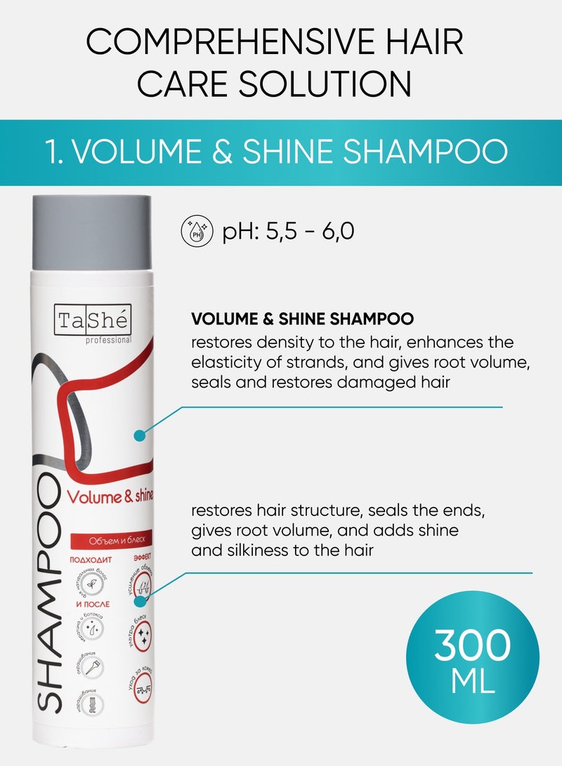 Tashe Hydration & Volume Hair Care Set | Sulfate-Free Shampoo with Silk Proteins & Conditioner with Collagen & Lavender – 2x300ml  - Image 3