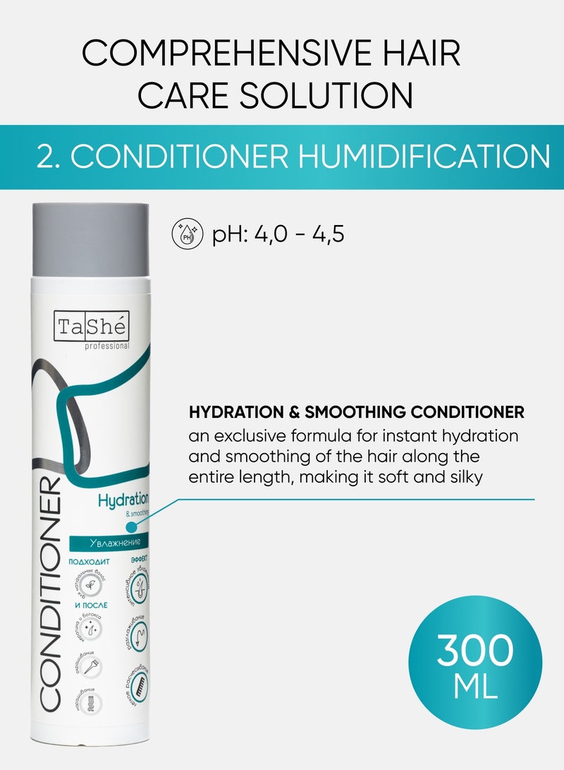 Tashe Hydration & Volume Hair Care Set | Sulfate-Free Shampoo with Silk Proteins & Conditioner with Collagen & Lavender – 2x300ml  - Image 4