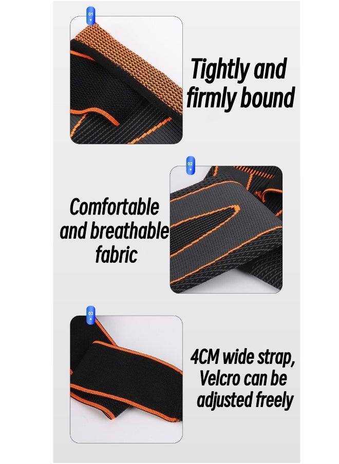 Umiwin - 2-Piece Knee Pads Men's and Women's Knee Brace Knee Compression Sleeves for Running Basketball Weightlifting Gym Workout Pain Relief Knee Pads for Pain Relief Adjustable Elastic Knee Pads Black XL - Image 1
