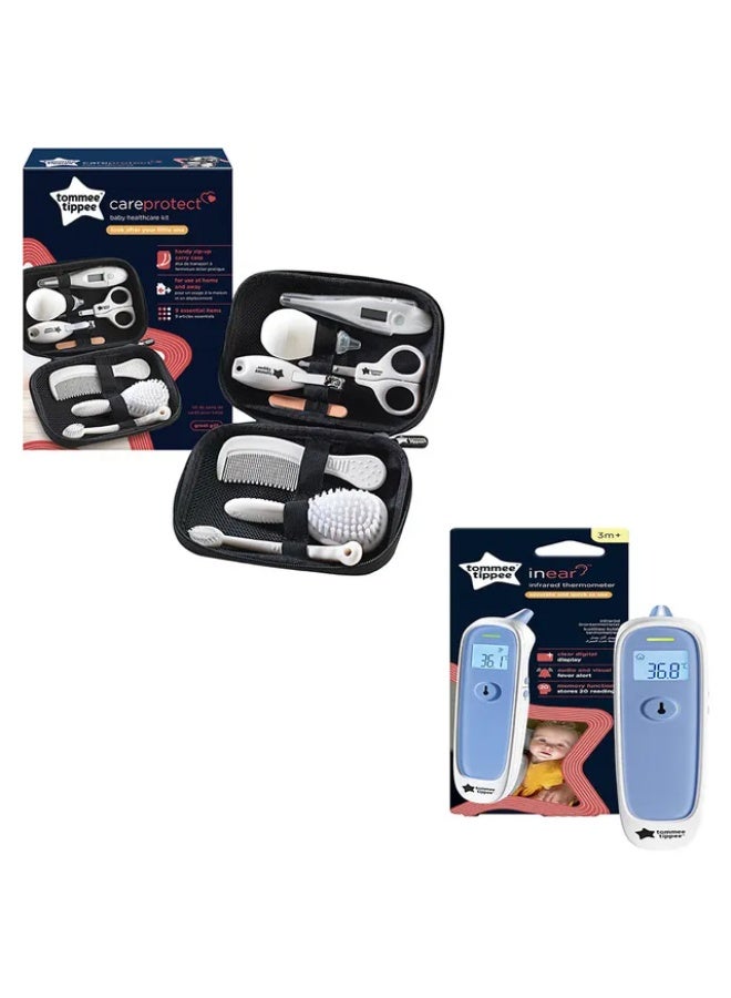 Tommee Tippee UK Tommee Tippee - In-Ear Digital Baby Thermometer With Healthcare Kit 9pc-Set