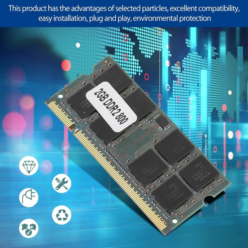 DDR2 2GB 800MHz Notebook Memory, PC2-6400 RAM for Intel Laptops, 200 - Pin DDR2 SODIMM Module with 1.8V Low Power Consumption for ThinkPad dv Series - Image 5
