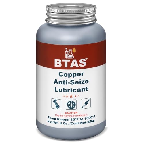 BTAS Copper Anti Seize Grease Lubricant High Temp Never Antiseize Compound for Spark Plug Bolts 8 oz - Image 1