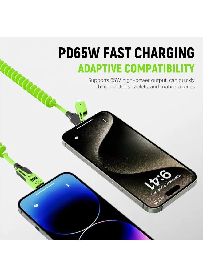 كابل USB-C 4 في 1 – USB-C و Lightning و USB-A – 65 واط PD - Image 4