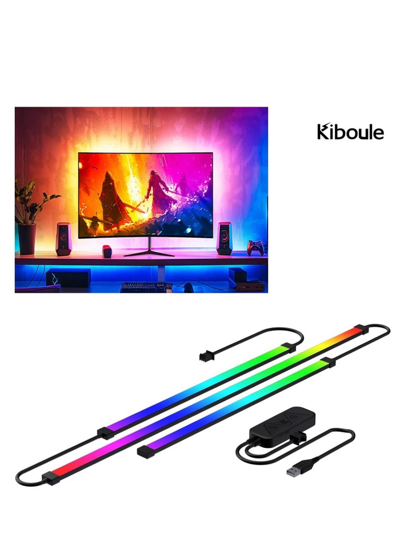 Kiboule 24 inch Gaming Monitor Light Backlight with Screen Color sync Effect Computer Monitor Compatible with Windows and MacOS Computers - Image 1