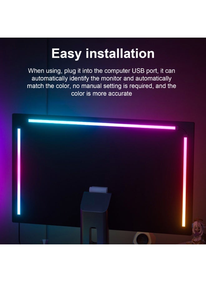 Kiboule 24 inch Gaming Monitor Light Backlight with Screen Color sync Effect Computer Monitor Compatible with Windows and MacOS Computers - Image 2