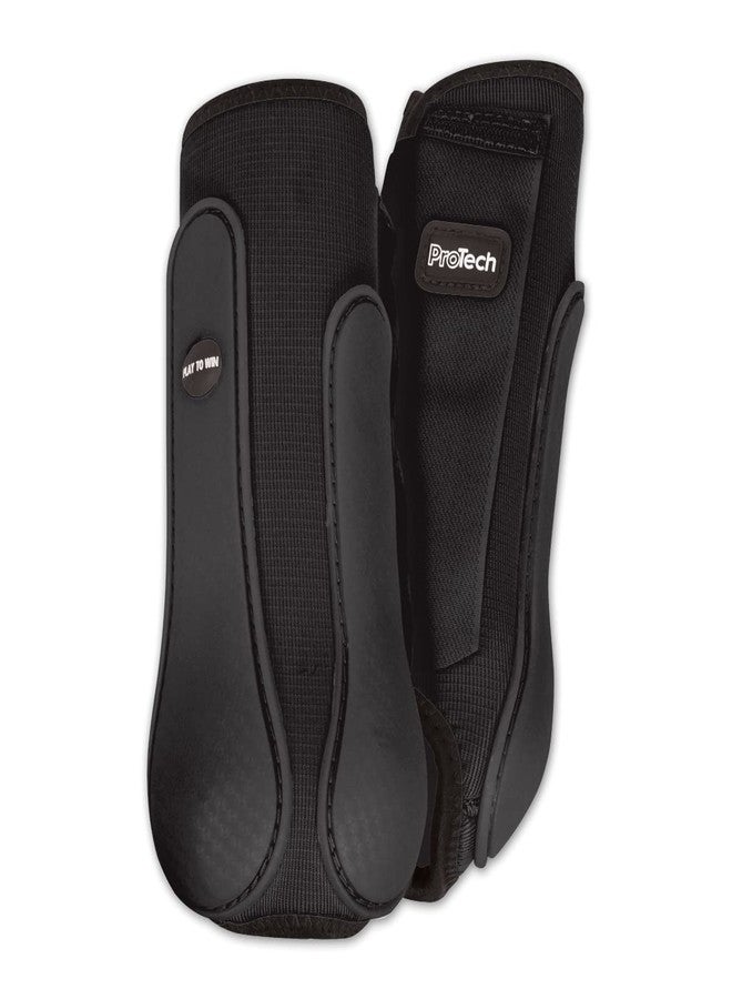 Classic Equine Pro Tech Boots Front Small Black