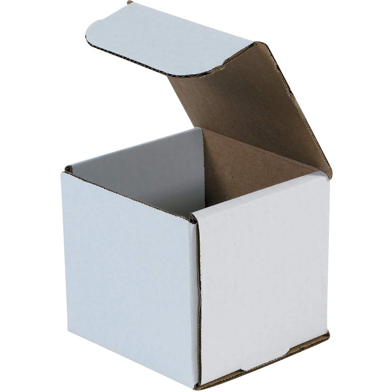 BOX USA صناديق شحن صغيرة 4"L x 4"W x 4"H، 50 عبوة | صندوق كرتون مضلع للتعبئة، النقل والتخزين - Image 1