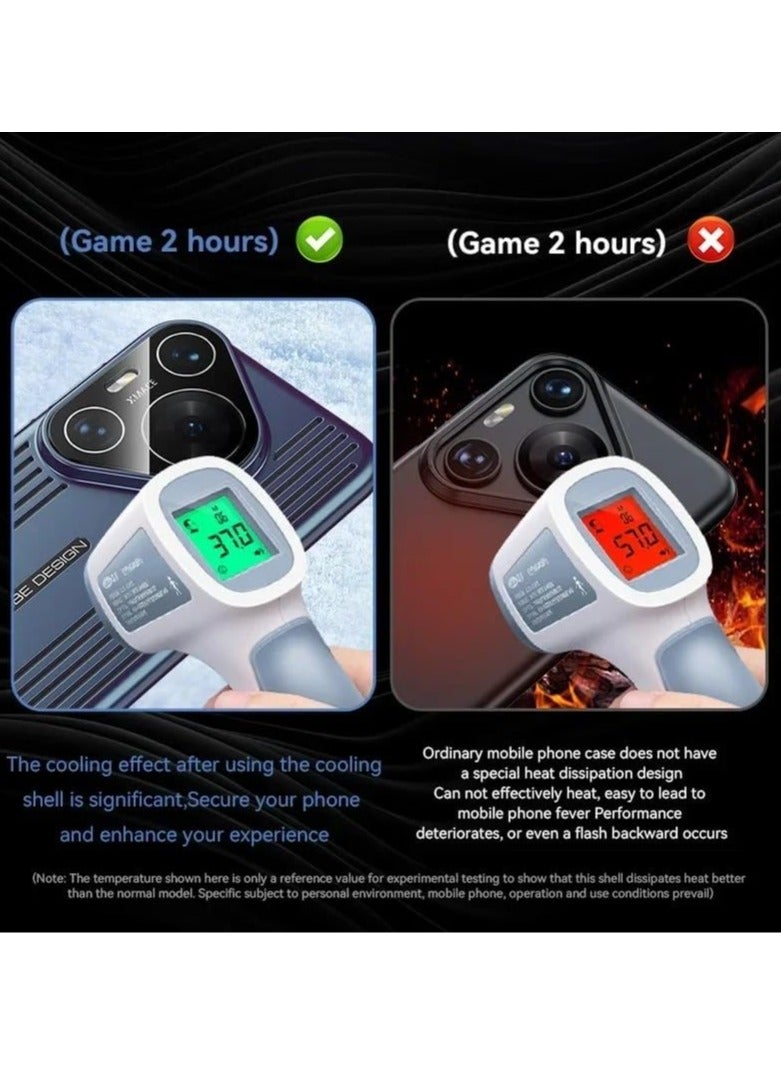 عام حافظة متوافقة مع حافظة هواوي بورا 70 الترا ، تهوية التبريد تبديد الحرارة متجمد ماتي الكمبيوتر للصدمات واقية الغطاء الخلفي لهواوي بورا 70 الترا - Image 2