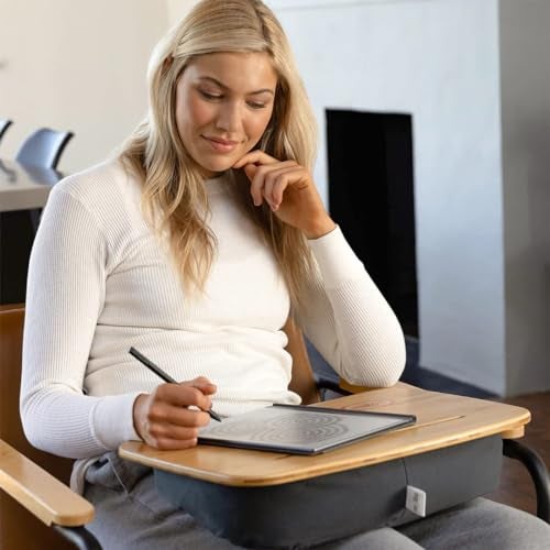 Yogibo Traybo 2.0 Lap Desk, Bamboo Top Lap Desk With Pillow for Laptop Built in Slot for Tablet or Phone, Lap Pad for Working, Reading, Writing, Lap Board, Dark Gray - Image 5