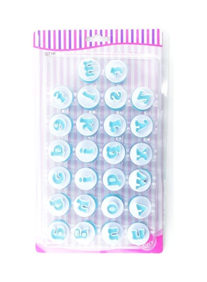 NIBEMINENT 2 Sets Alphanumeric Biscuit Press Mold White/Blue - Image 1