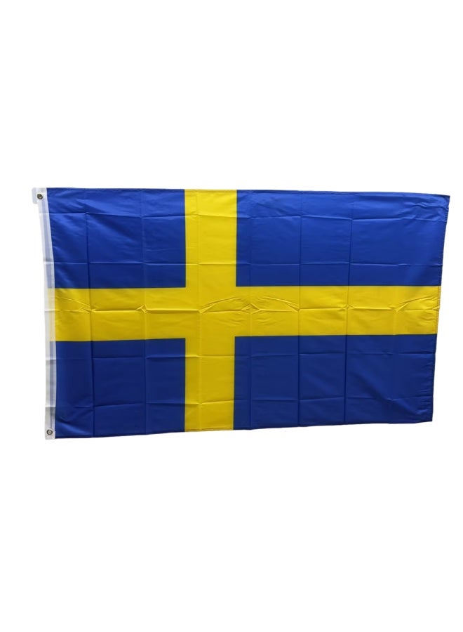 عاصفة Stormflag السويد أعلام 90x150cm (3x5ft) 100٪ البوليستر مع النحاس grommets - Image 1