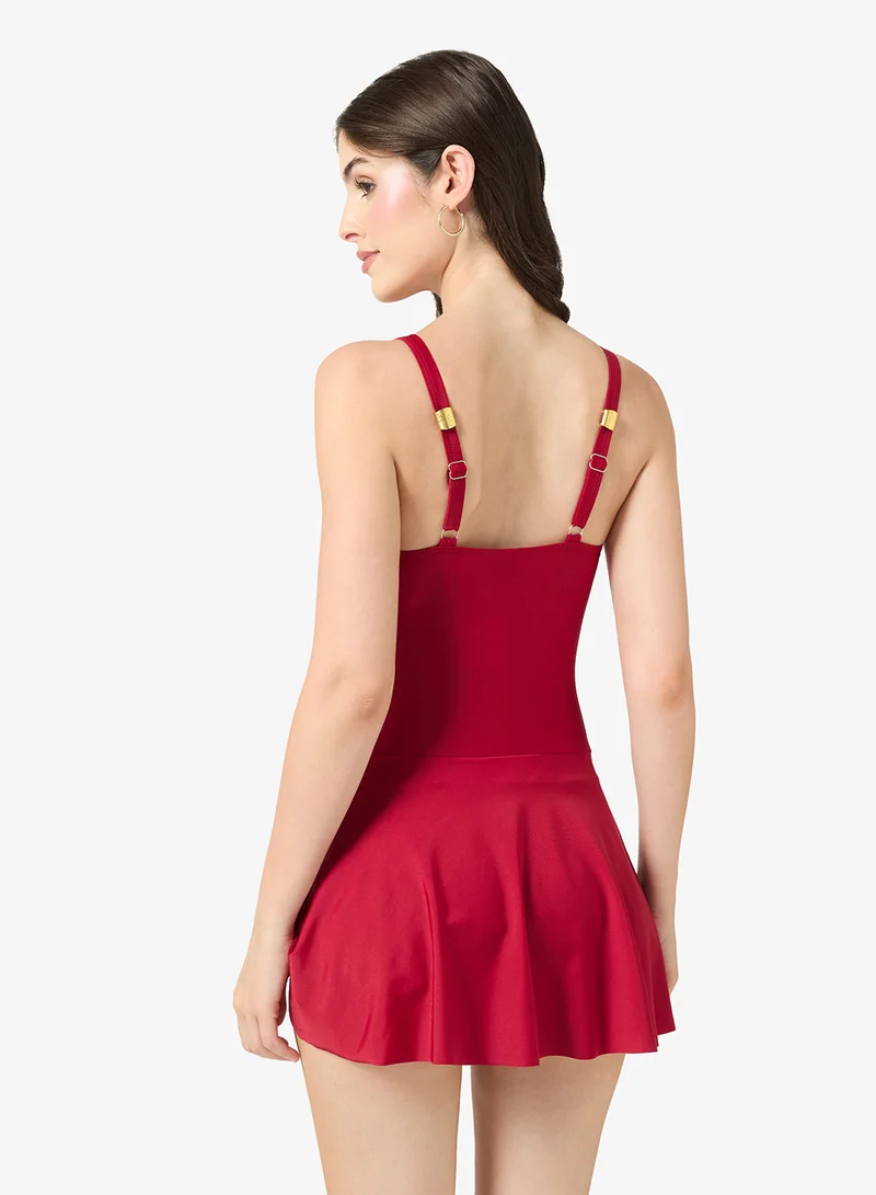 ايلا Swimsuit With Tie Up Skirt