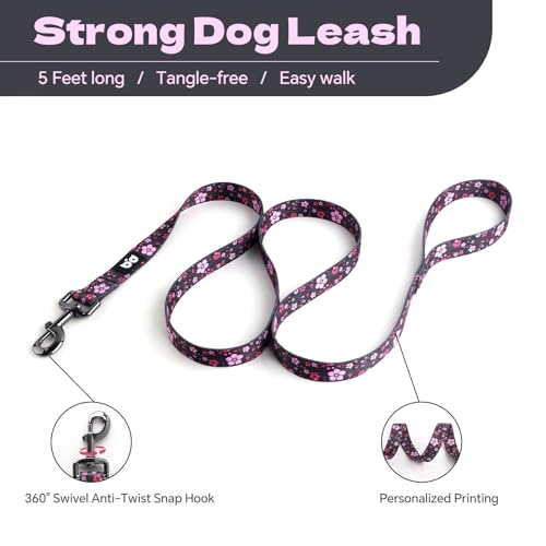 QQPETS Dog Harness Leash Set Adjustable Heavy Duty No Pull Halter Harnesses for Small Medium Large Breed Dogs Back Clip Anti-Twist Perfect for Walking - Image 4