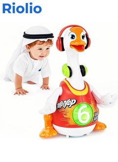 Riolio Baby Musical Toy Dancing Singing Talking Walking Hip Hop Swing Goose Cool Educational Toy Gift for 1 2 3 Year Toddlers Kids Boys Girls  - Image 1