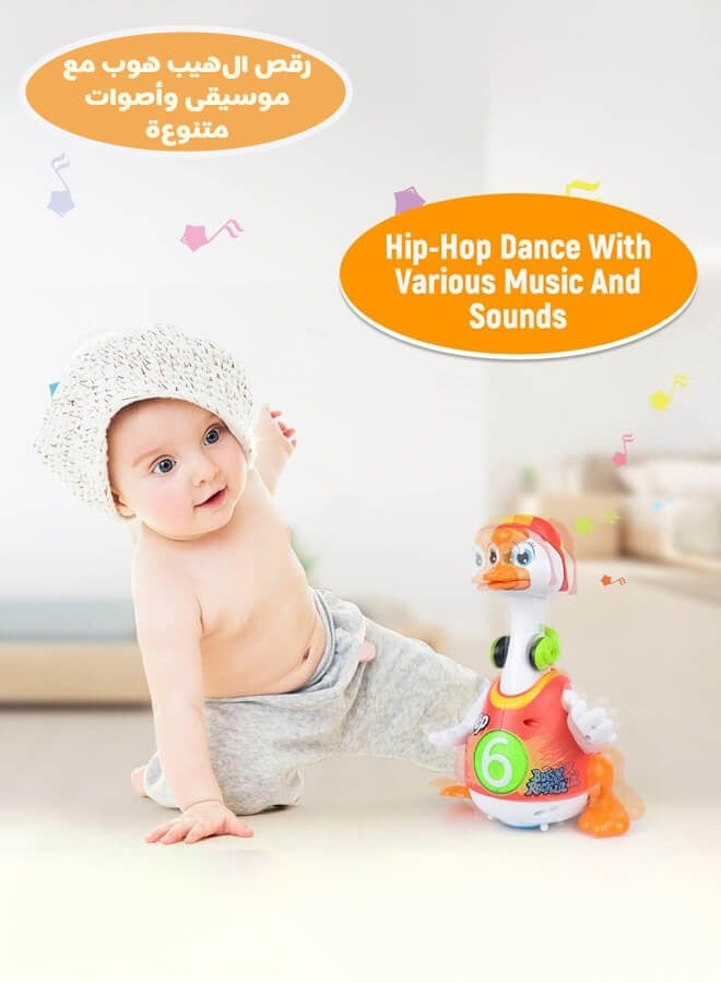 ريوليو لعبة موسيقية للأطفال، أوزة ترقص وتغني وتتحدث وتمشي وتتأرجح بالهيب هوب، لعبة تعليمية رائعة وهدية مناسبة للأطفال بعمر 18 شهرًا للأولاد والبنات - Image 2