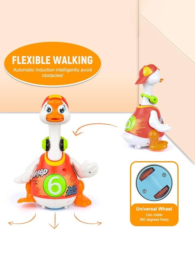 ريوليو لعبة موسيقية للأطفال، أوزة ترقص وتغني وتتحدث وتمشي وتتأرجح بالهيب هوب، لعبة تعليمية رائعة وهدية مناسبة للأطفال بعمر 18 شهرًا للأولاد والبنات - Image 5