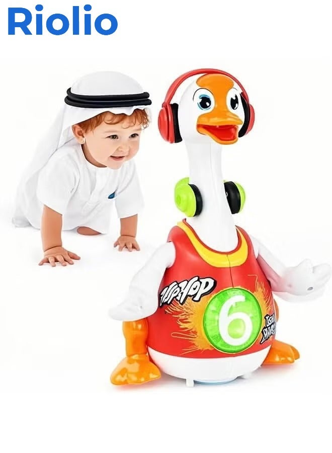 ريوليو لعبة موسيقية للأطفال، أوزة ترقص وتغني وتتحدث وتمشي وتتأرجح بالهيب هوب، لعبة تعليمية رائعة وهدية مناسبة للأطفال بعمر 18 شهرًا للأولاد والبنات - Image 1