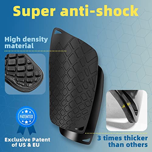 Sportout Soccer Shin Guards - Shin Guards Soccer Kids Youth Adult Protective Shin Pads with Sleeves and Insert Pocket for Boys Girls for Age 4-6, 6-8, 8-10,10-12,12-14,14-Adult (Black-1, S) - Image 3