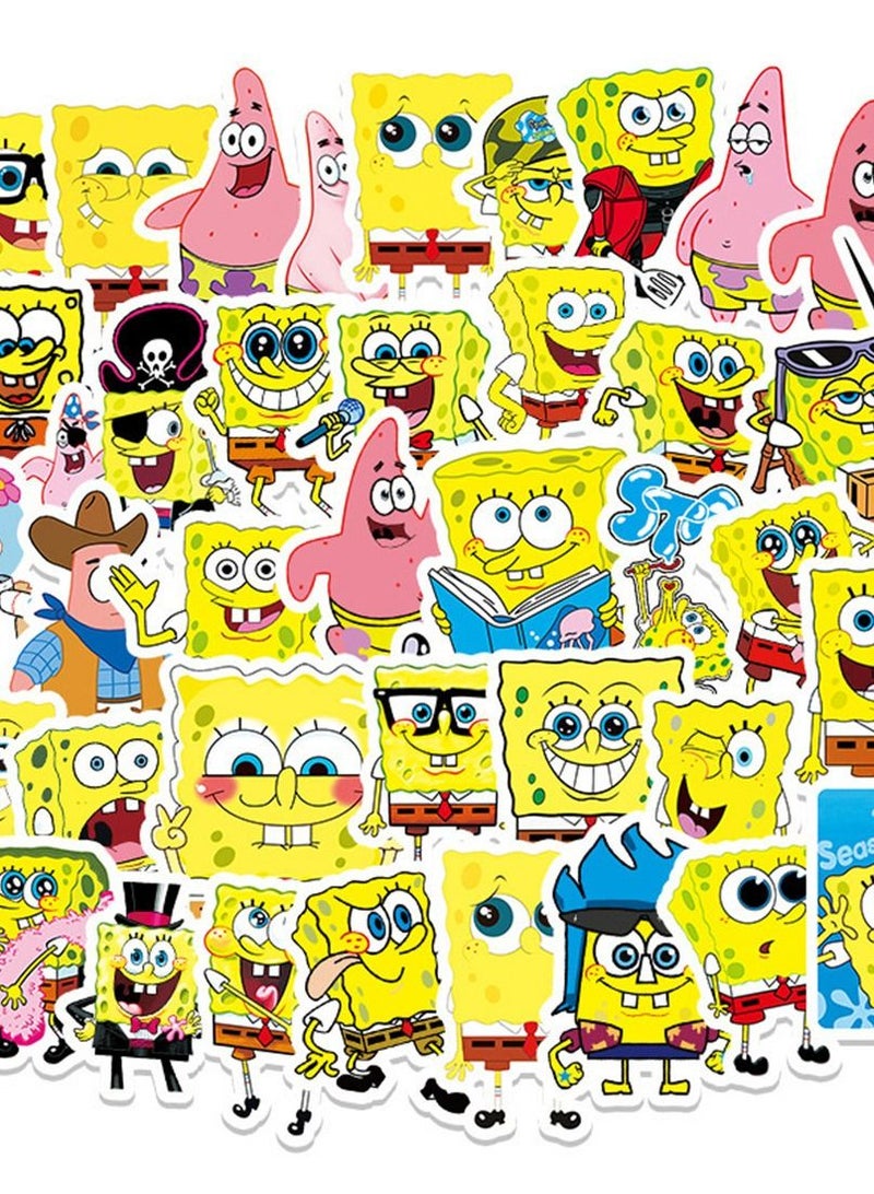 general 50-Piece SpongeBob Cute Vinyl Waterproof Sticker