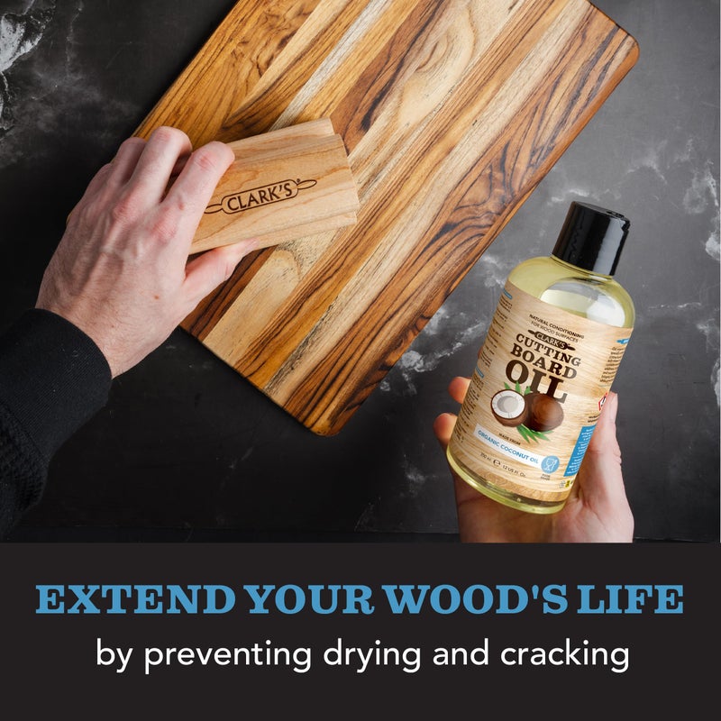 CLARK'S Cutting Board Oil - Food Grade Mineral Oil for Cutting Board - Coconut Extract - Image 3