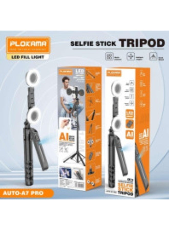 PLOKAMA K7 Pro Tripod 3-in-1 Selfie Stick with Wireless Remote, Extendable Phone Tripod Stand for iPhone & Android, Lightweight Portable Selfie Stick with Bluetooth for Travel, Vlogging, Video Recording - Image 4