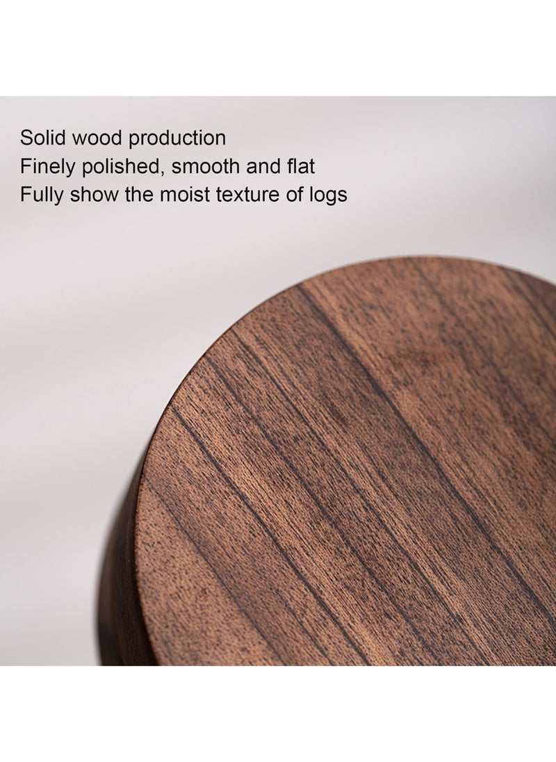 NajmStyle - Wooden ashtray, portable circular ashtray with lid, stainless steel inner box, windproof and odorproof, rotatable, suitable for indoor and outdoor, terrace, office and home, 11.5 * 11.5 * 5cm - Image 1