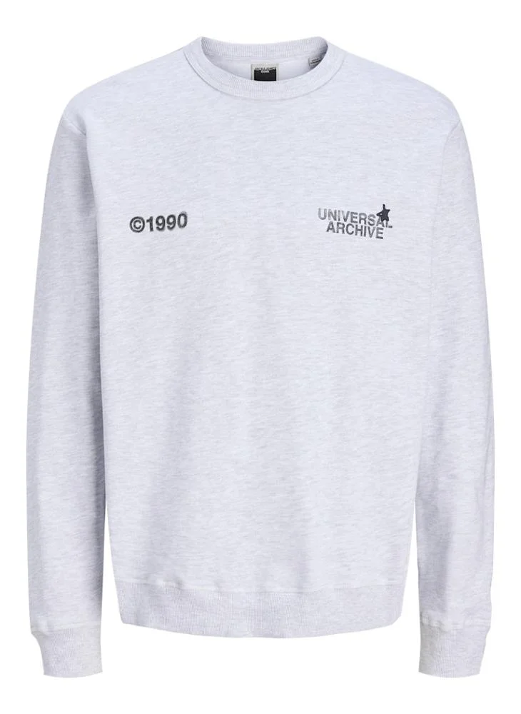 JACK & JONES Graphic Regular Fit Crew Neck Sweatshirt