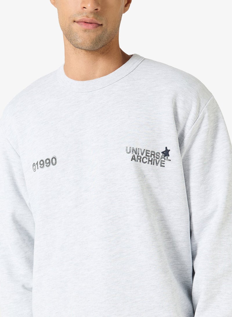 JACK & JONES Graphic Regular Fit Crew Neck Sweatshirt - Image 3