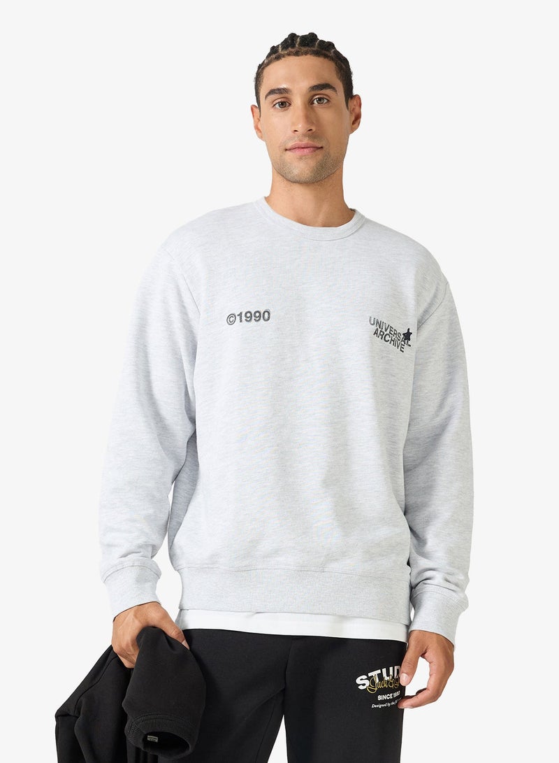 JACK & JONES Graphic Regular Fit Crew Neck Sweatshirt - Image 1