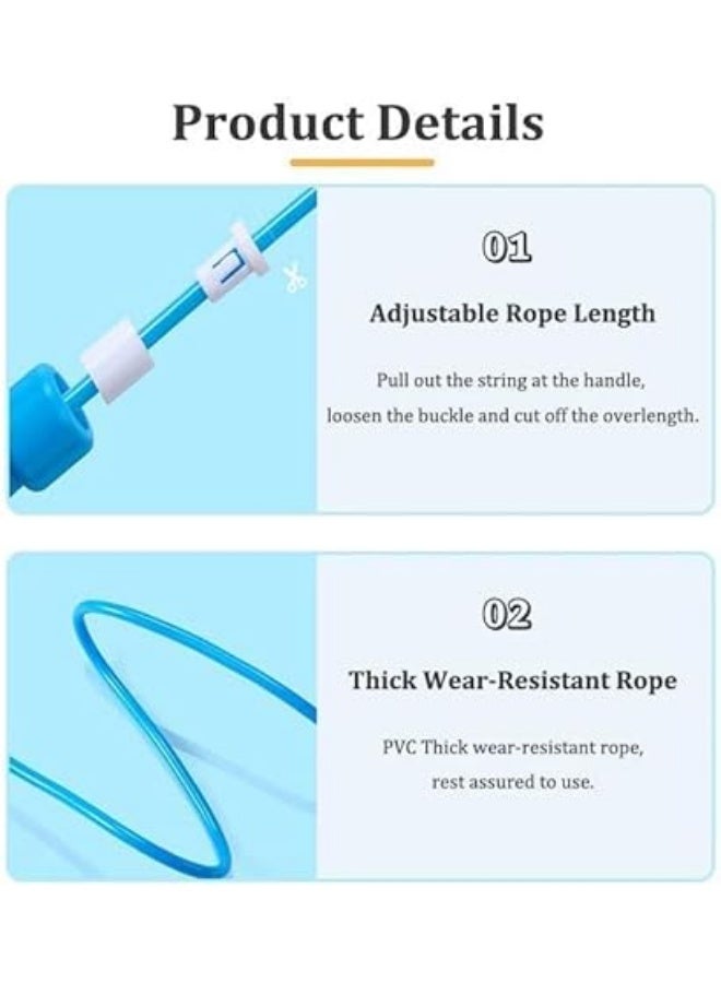 Lightweight Jump Rope for Fitness and Exercise - Adjustable Jump Ropes with Plastic Handles - Tangle-Free Skipping Rope for Crossfit, Gym, Cardio and Endurance Training - Jumping Rope - Image 4