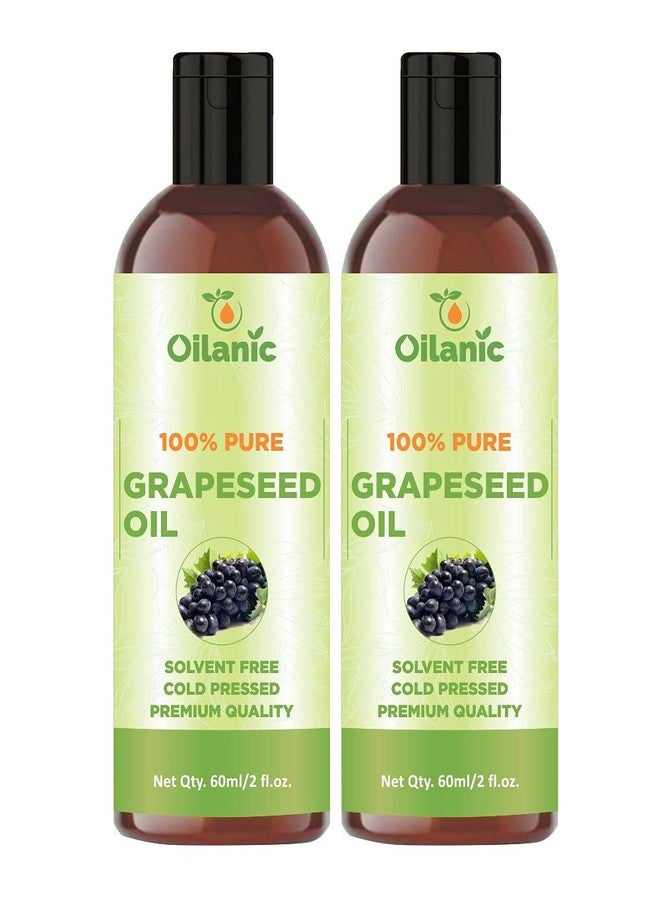 Oilanic زيت بذور العنب النقي والطبيعي 100% من أويلانيك، عبوة من زجاجتين سعة 60 مل (120 مل) - Image 1