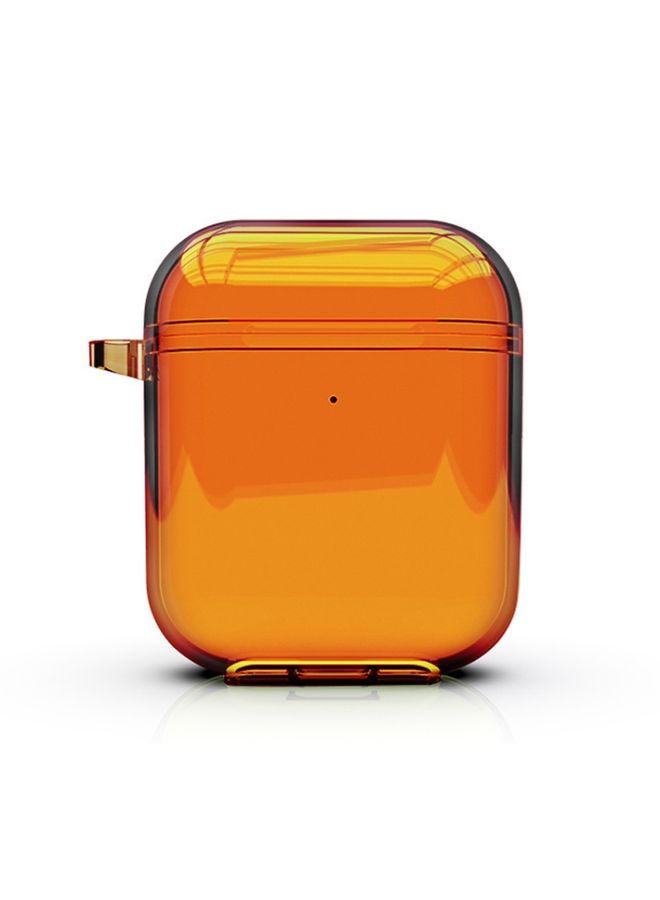 Raxoom Case Cover For AirPods 1/2 Bluetooth Headset Protective Sleeve Outdoor Dust-proof Drop-proof Protective Shell Can Stand TPU Orange